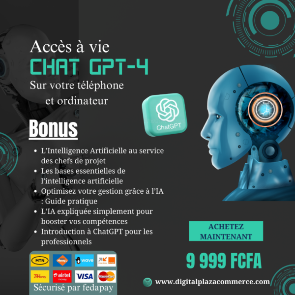 ChatGPT-4 Premium illimité et à Vie - Multiplateforme