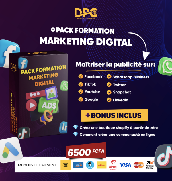Pack Formation Marketing Digital Complet