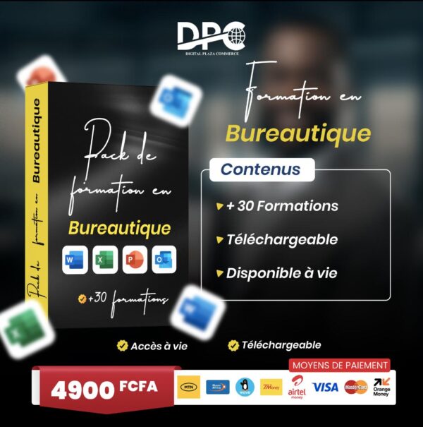 Pack de Formation Complète en Bureautique – 30 Formations Téléchargeables