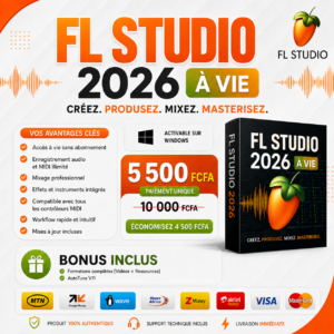FL Studio 2026 À Vie + AutoTune V11 Offert + Formation Complète